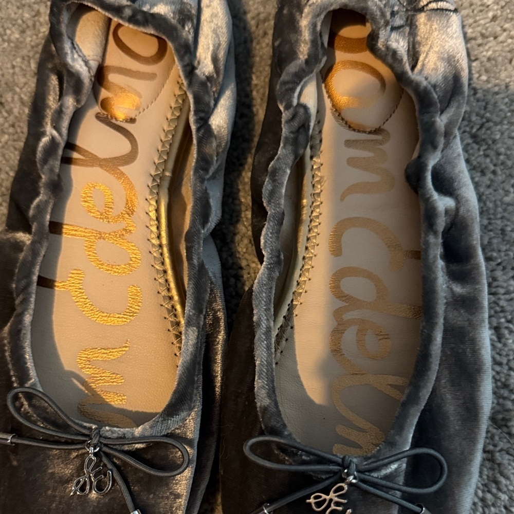 Sam Edelman Metallic Gray Ballet Flats - Picture 3 of 3